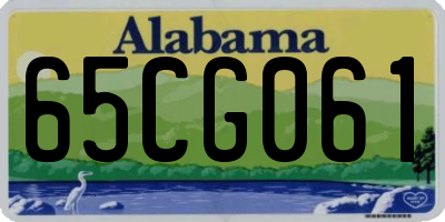 AL license plate 65CG061