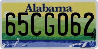 AL license plate 65CG062