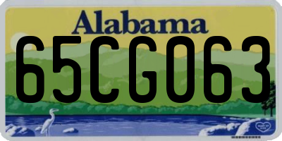AL license plate 65CG063