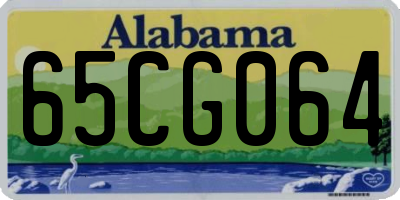 AL license plate 65CG064