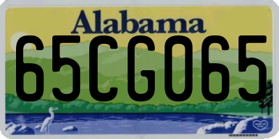 AL license plate 65CG065