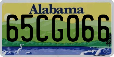 AL license plate 65CG066