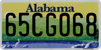 AL license plate 65CG068