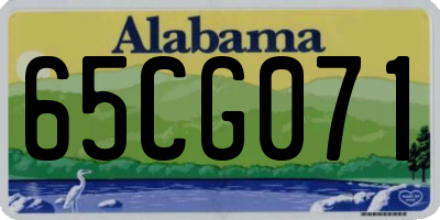 AL license plate 65CG071