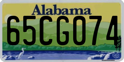 AL license plate 65CG074