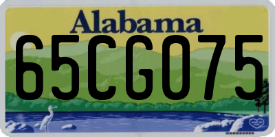 AL license plate 65CG075