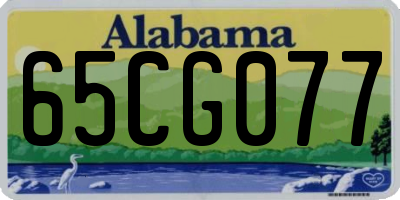 AL license plate 65CG077