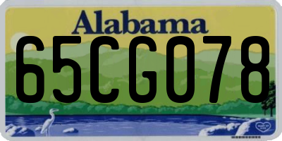 AL license plate 65CG078