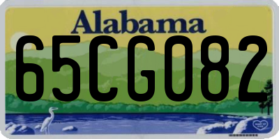 AL license plate 65CG082