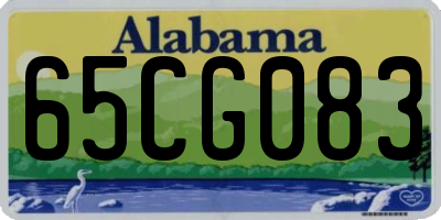 AL license plate 65CG083