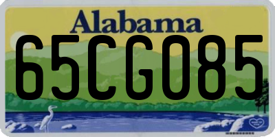 AL license plate 65CG085