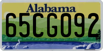 AL license plate 65CG092