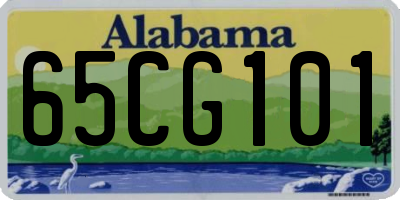 AL license plate 65CG101