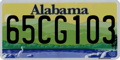 AL license plate 65CG103