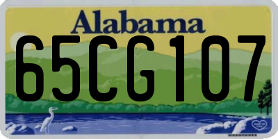 AL license plate 65CG107