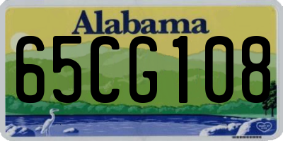 AL license plate 65CG108