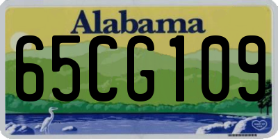 AL license plate 65CG109