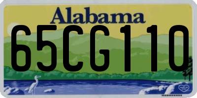 AL license plate 65CG110