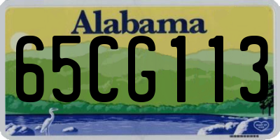 AL license plate 65CG113