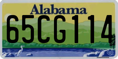 AL license plate 65CG114