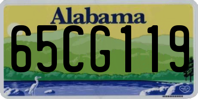 AL license plate 65CG119