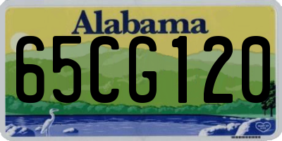 AL license plate 65CG120