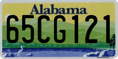 AL license plate 65CG121