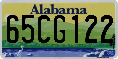 AL license plate 65CG122