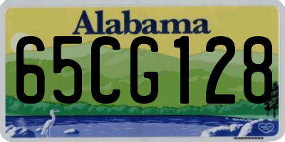 AL license plate 65CG128
