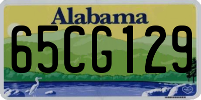 AL license plate 65CG129