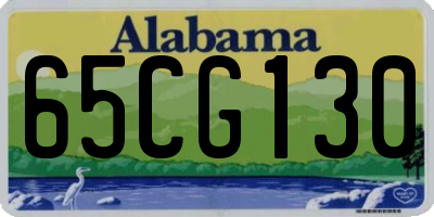 AL license plate 65CG130