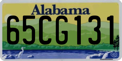 AL license plate 65CG131