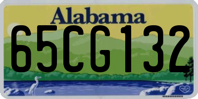 AL license plate 65CG132