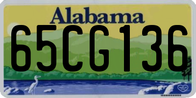 AL license plate 65CG136