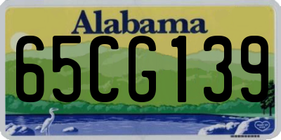 AL license plate 65CG139
