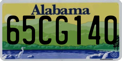 AL license plate 65CG140