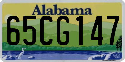 AL license plate 65CG147