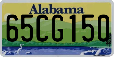 AL license plate 65CG150