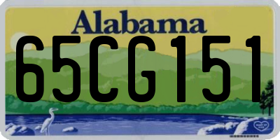 AL license plate 65CG151