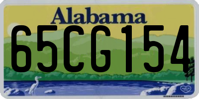 AL license plate 65CG154