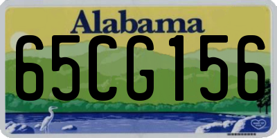AL license plate 65CG156