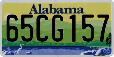 AL license plate 65CG157