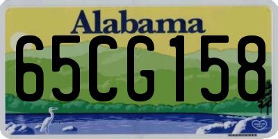 AL license plate 65CG158