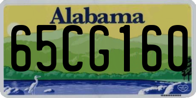 AL license plate 65CG160