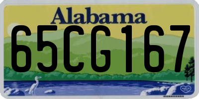 AL license plate 65CG167