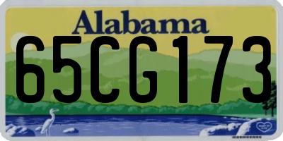 AL license plate 65CG173