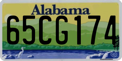 AL license plate 65CG174