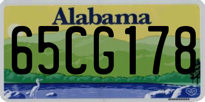 AL license plate 65CG178