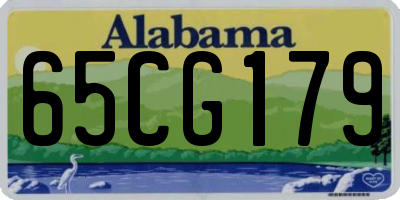 AL license plate 65CG179