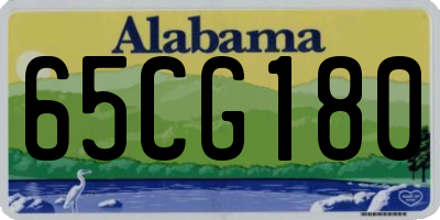 AL license plate 65CG180